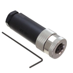 M8 3-Pin Dişi Düz Konnektör