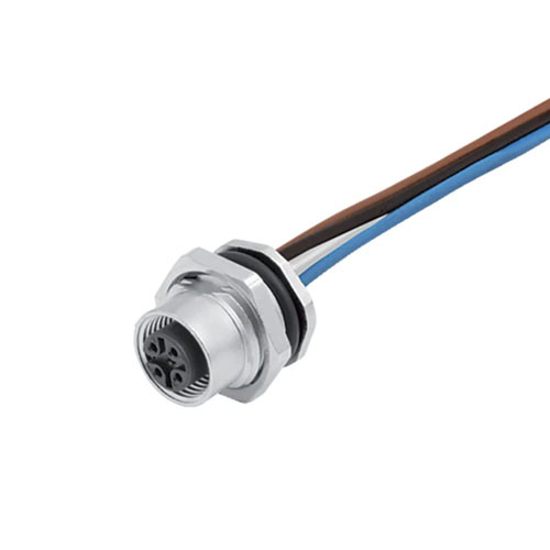 M1205FP-C60 M12 5-Pin Dişi Panel Soket 60cm Kablolu
