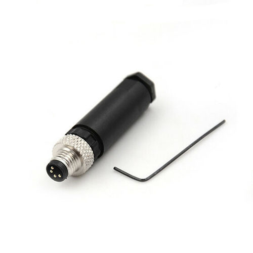 M0804MS M8 4-Pin Düz Erkek Soket