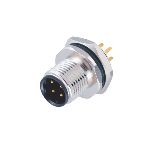M1205MD-P M12 5-Pin Erkek D Kod Panel Soket