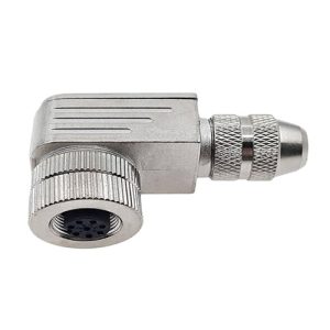 M1208FA-SH M12 8-Pin Dişi Dirsek Metal Soket