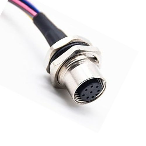 M1208FP-C15 M12 8-Pin Dişi Panel Soket 15cm Kablolu