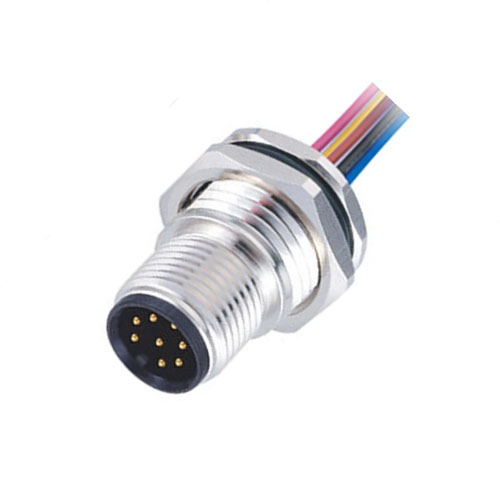 M1208MP-C60 M12 8-Pin Erkek Panel Soket 60cm Kablolu