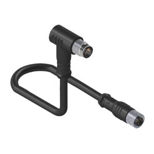 M84FSMAPC-CB5 M8 4 Pin Dişi Düz Erkek Dirsek PVC 5mt Kablo