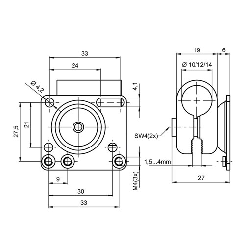 Leuze SET HT46C/4P-M12+BTU300M-D12 50143114 - Görsel 2